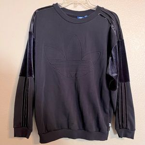 Navy Velvet Adidas Crew Neck Sweater